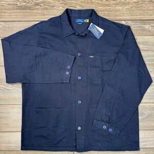 Polo Ralph Lauren Men Navy Classic Fit Utility Jacket Workwear Size XXL NEW